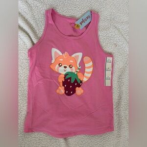 Cat & Jack Pink Tank Top with Adorable Red Panda Design